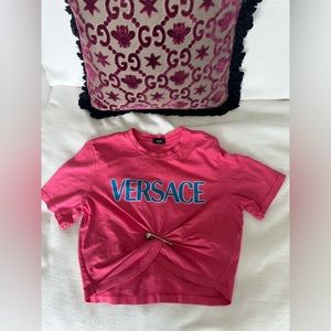 Versace pin crop top